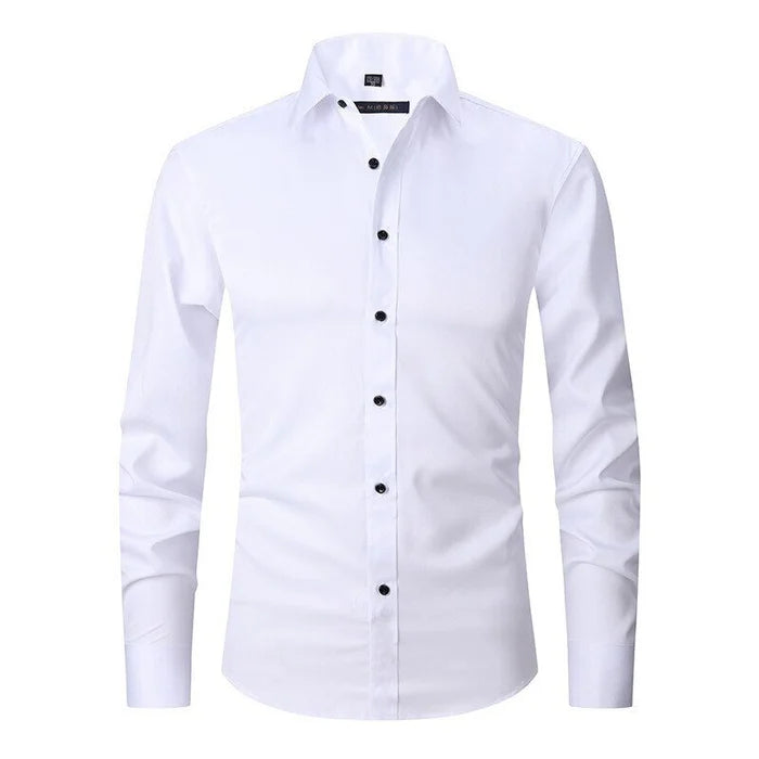 Knitterfreies Slim Fit Herren Stretchhemd