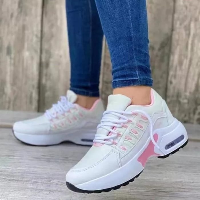 Damen Komfort Sneaker mit Luftpolstersohle und rutschfester Laufsohle