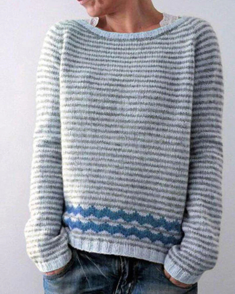 Damen Strickpullover Im Retro Stil