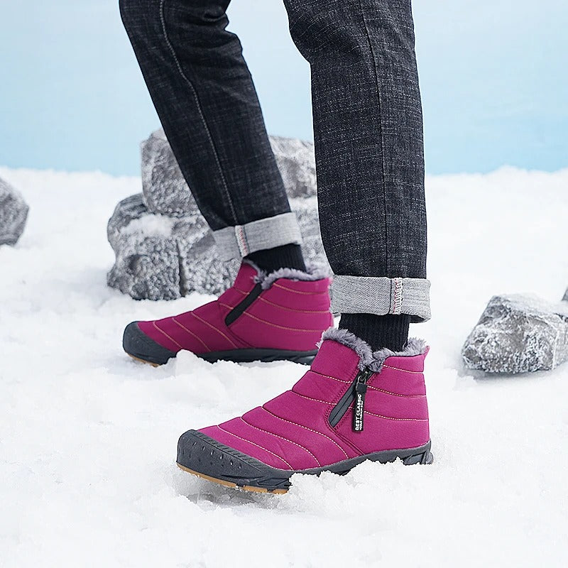 Gefütterte Barfussschuhe für den Winter mit breiter Zehenbox