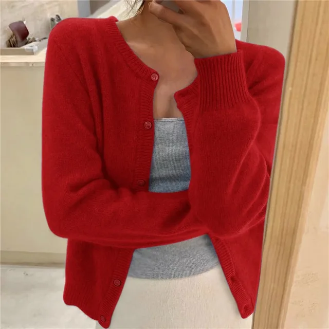 Lockerer Damen Strickcardigan aus Feinstrick
