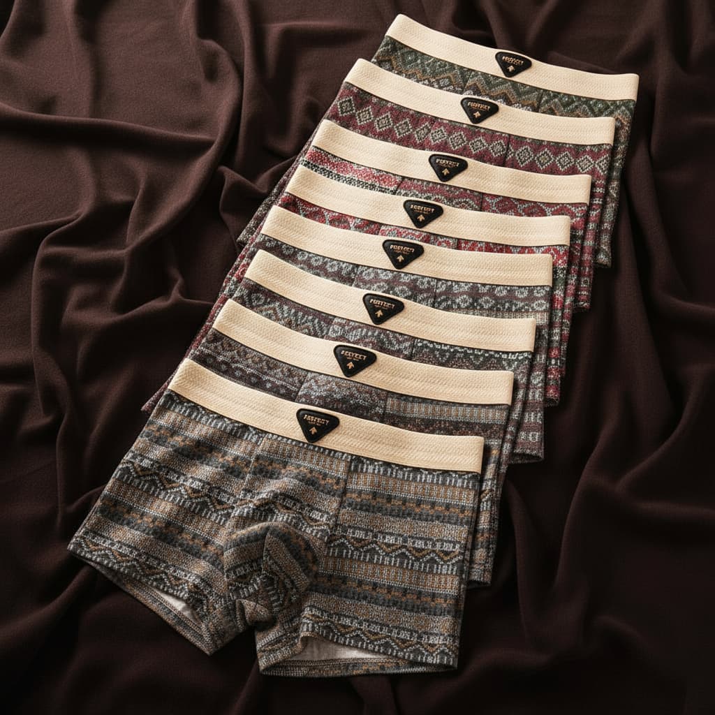 Retro Boxershorts aus Bio-Baumwolle mit Mesh-Einsätzen