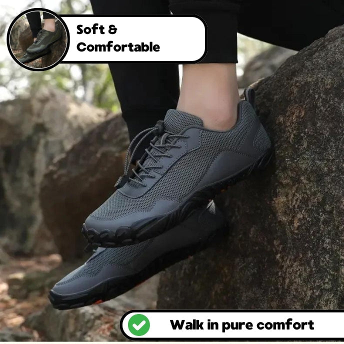 Rutschfeste Barfuß Wanderschuhe mit breiter Zehenbox