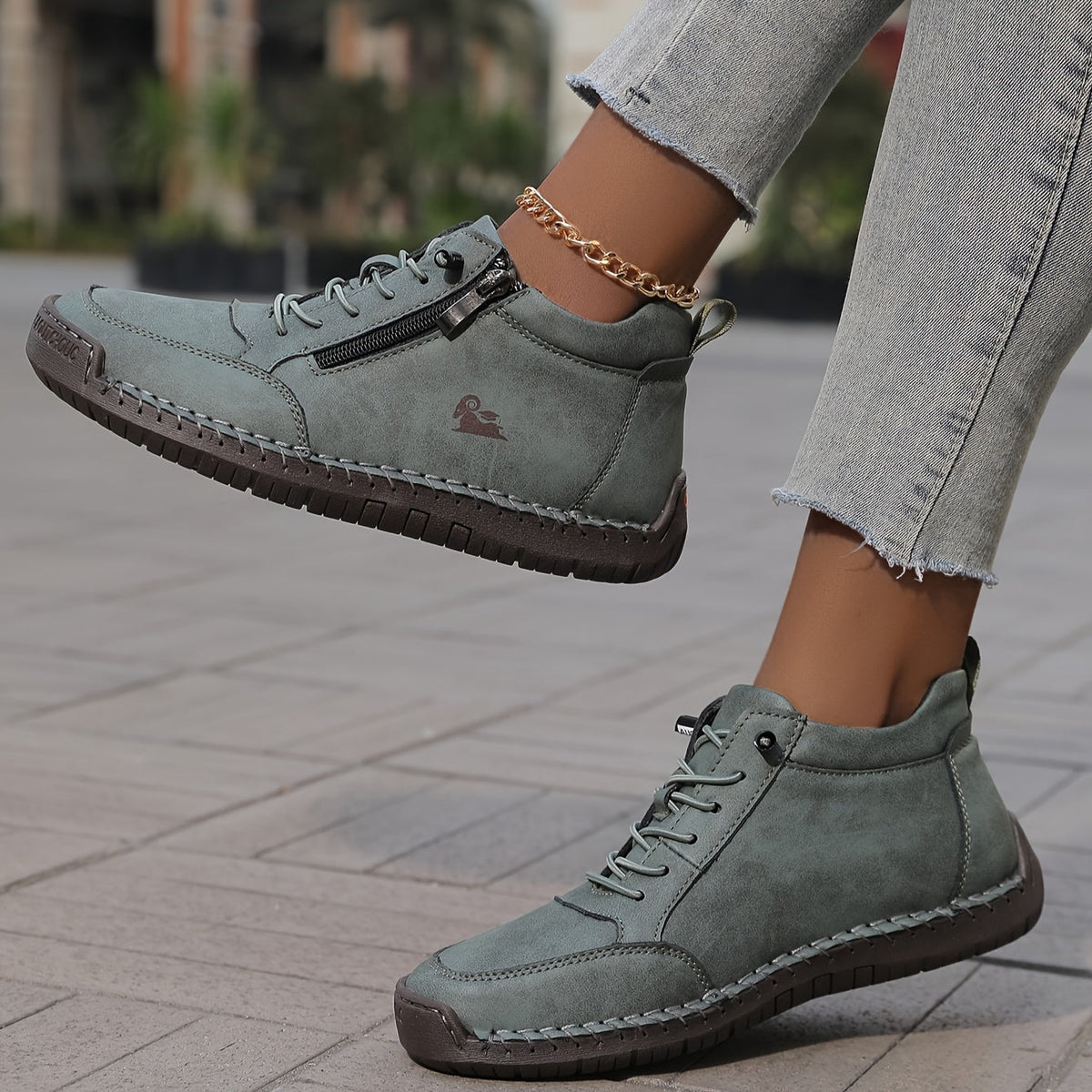 Damen Walkingschuhe mit Weiter Zehenbox und Rutschfester Sohle