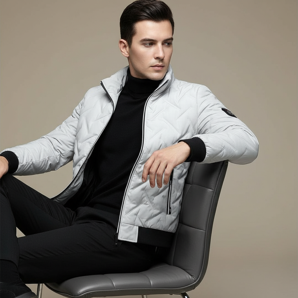 Steppjacke Mit Modernem Rautenmuster