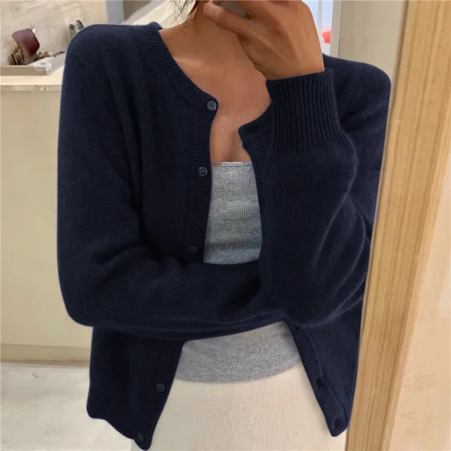 Lockerer Damen Strickcardigan aus Feinstrick