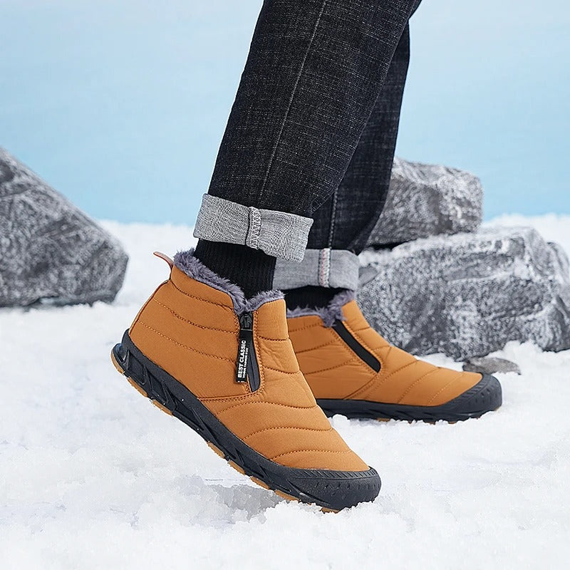 Gefütterte Barfussschuhe für den Winter mit breiter Zehenbox
