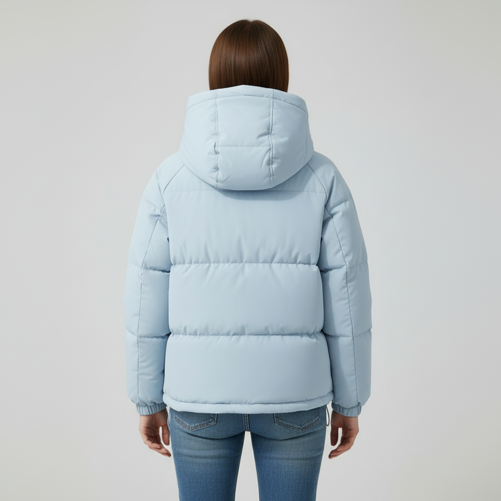 Gefütterte Damen Winterjacke Mit Kapuze
