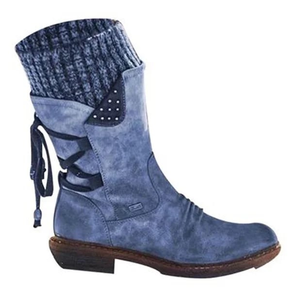 Wasserdichte Damen Stiefel Mit Wadenreißverschluss