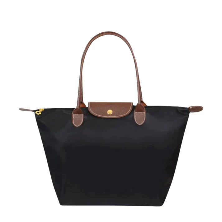 Elegante Damen Umhängetasche mit Schulterriemen und goldfarbenen Details