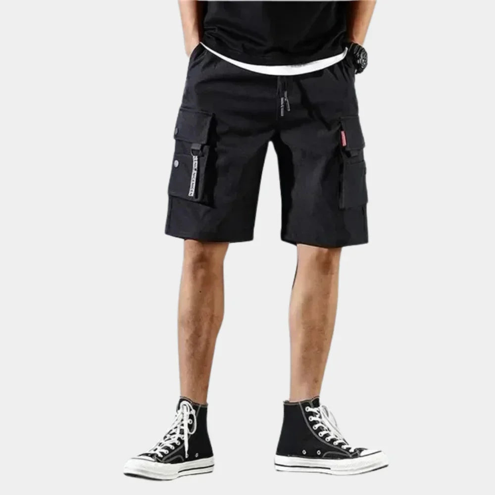 Herren Cargo Shorts Aus 100% Baumwolle Mit Taschen