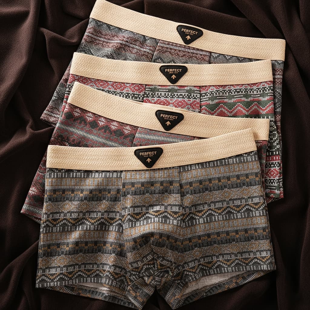 Retro Boxershorts aus Bio-Baumwolle mit Mesh-Einsätzen