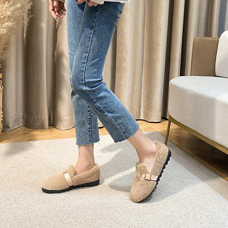 Minimalistische Damen Ballerinas mit Rundspitze und Dämpfung