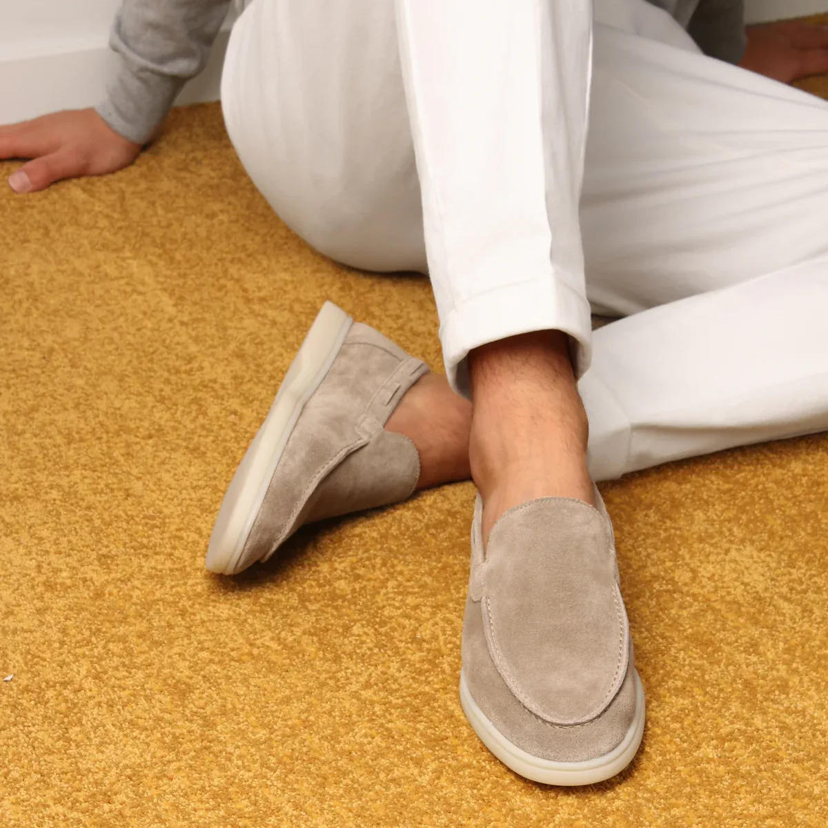 Herren Wildleder Loafer mit Elastikpaneelen Slip-On