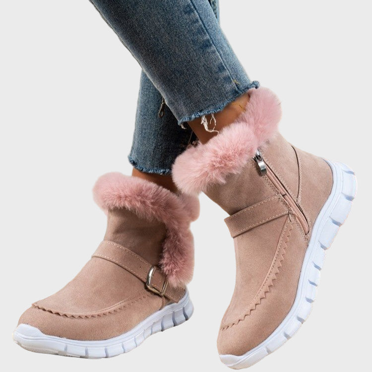 Warme Damen Winterstiefel Mit Plüschfutter Und Rutschfester Sohle