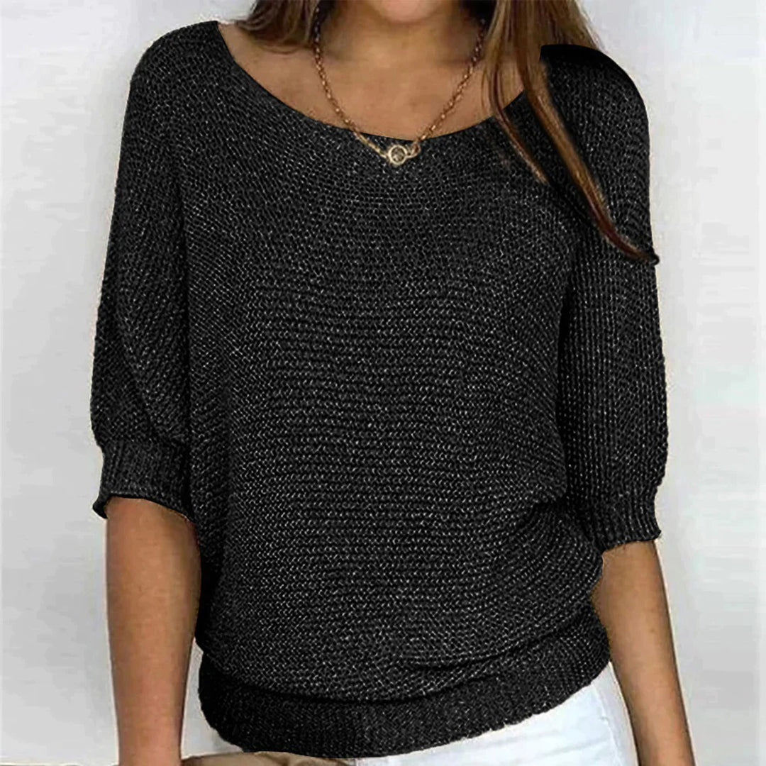 Lockerer Strickpullover mit Strukturmuster