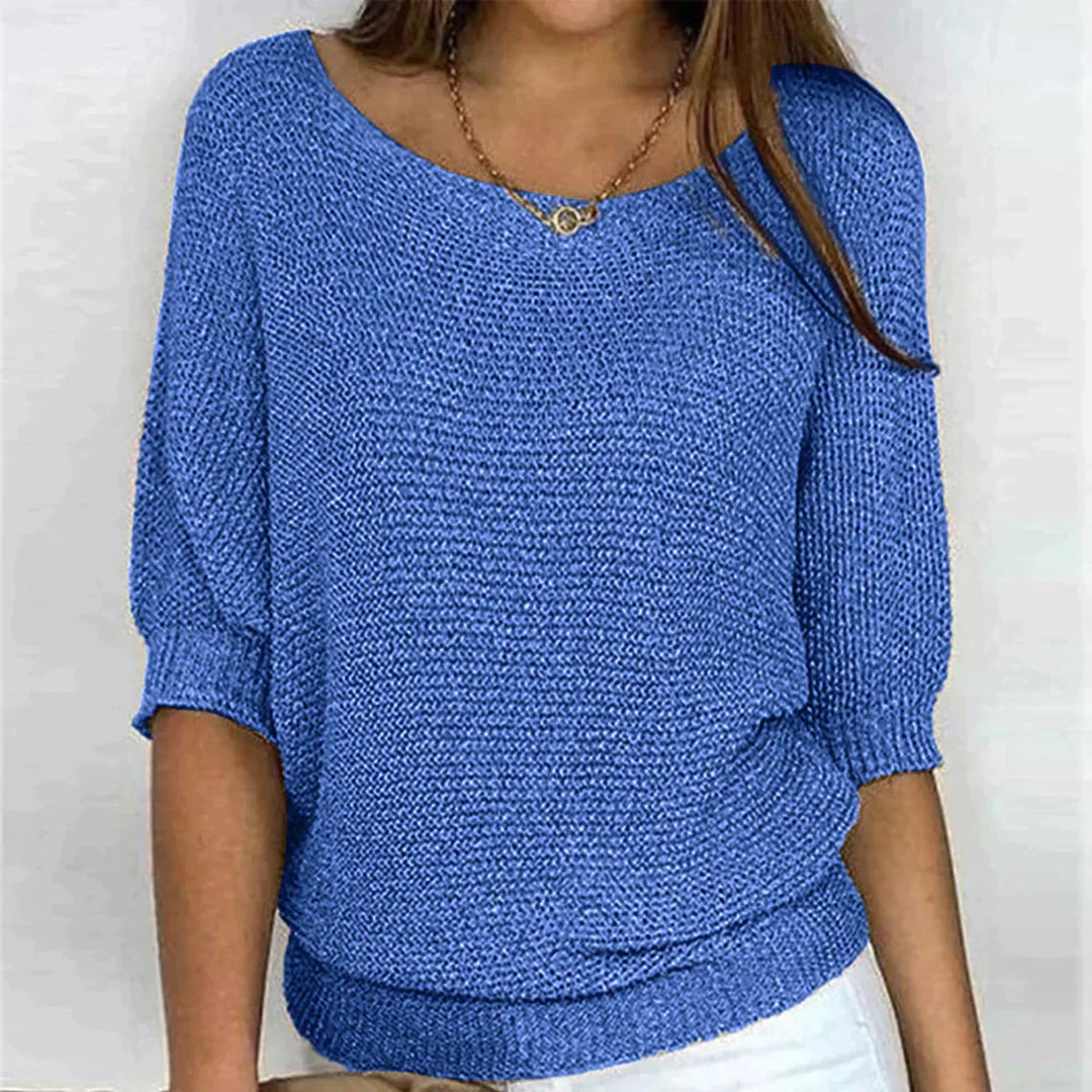Lockerer Strickpullover mit Strukturmuster