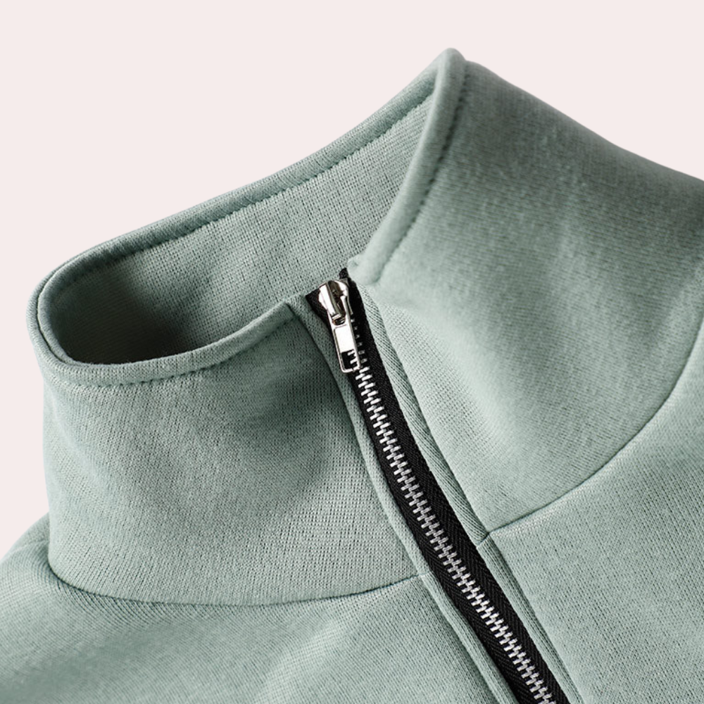 Lockerer Damen Jogginganzug Mit Half Zip Oberteil