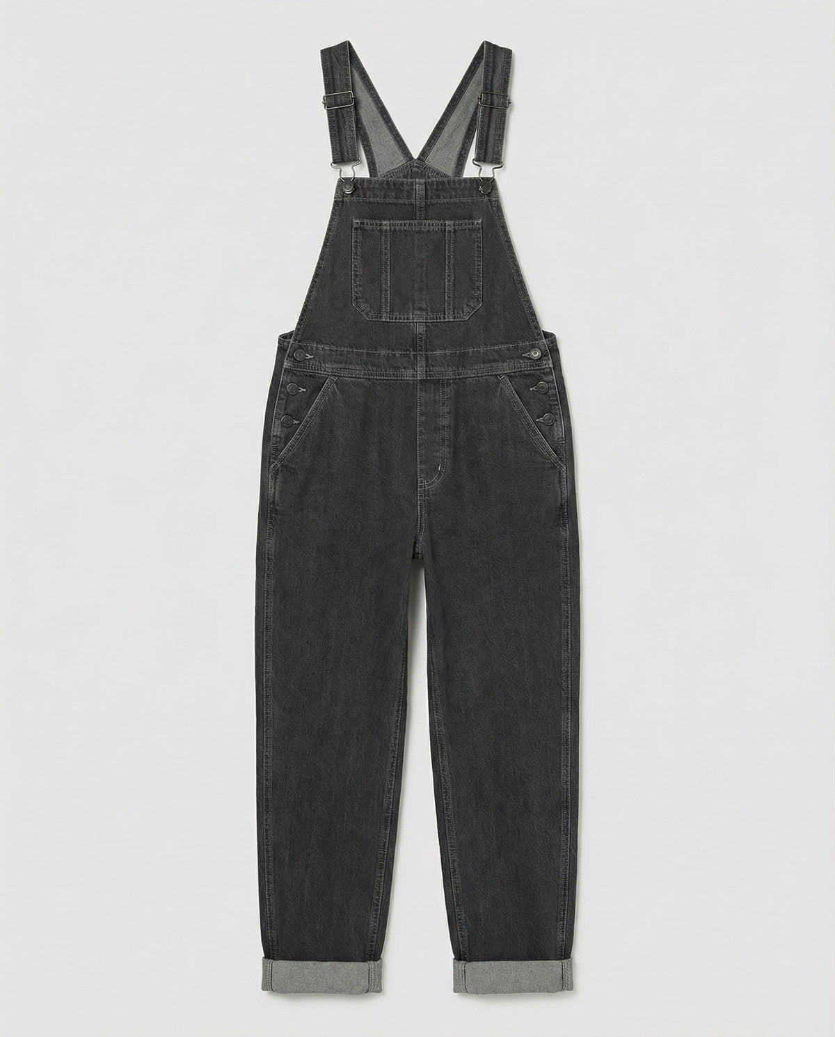 Damen Denim Latzhose mit Gekreuzten Rückenträgern