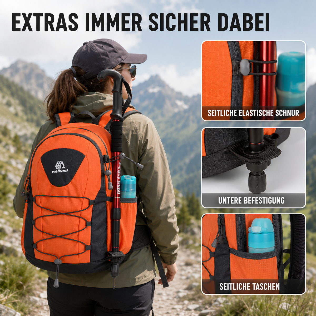 Ultraleichter Faltbarer Tagesrucksack für Alltag und Trail