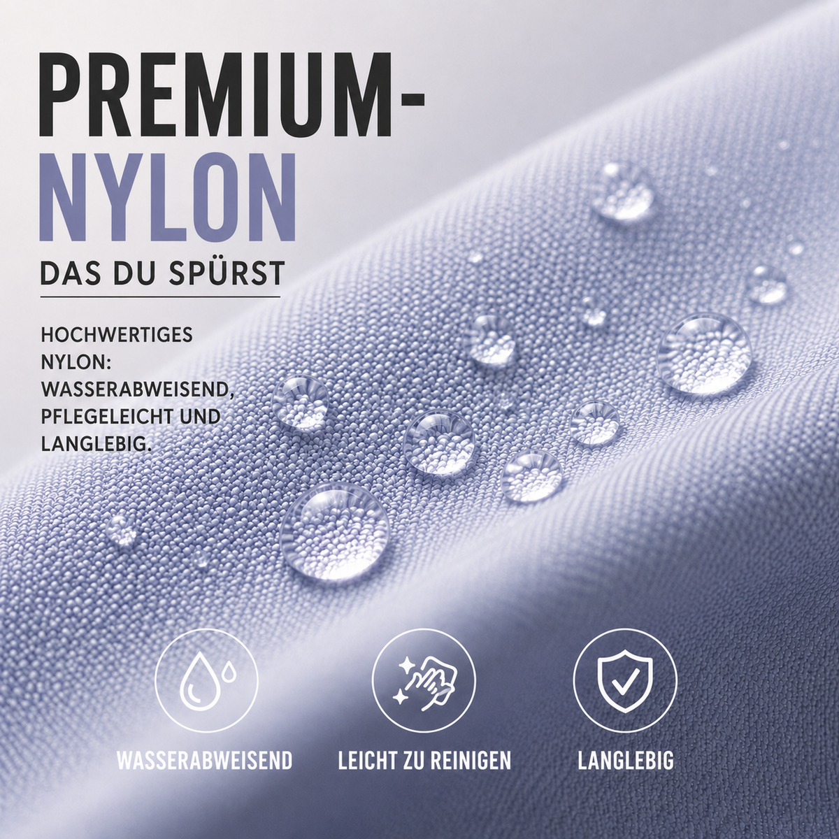Geräumiger Nylon-Rucksack mit Laptopfach für Uni und Reisen
