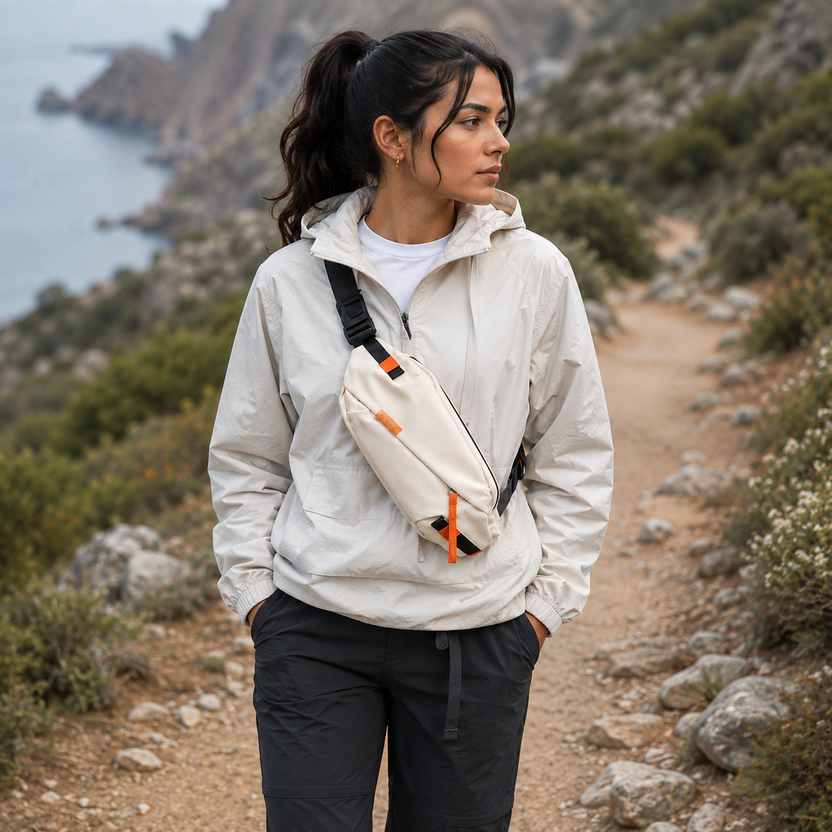 Lässige Brusttasche im Streetstyle mit verstellbarem Gurt