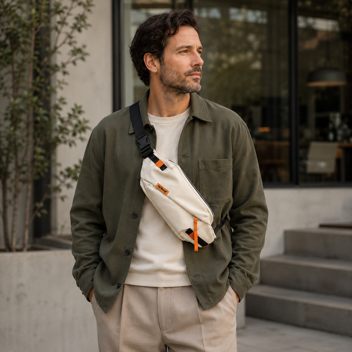 Lässige Brusttasche im Streetstyle mit verstellbarem Gurt