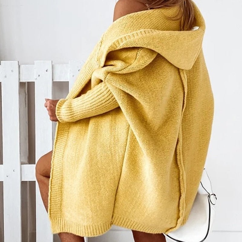 Kuscheliger Damen Cardigan Mit Kapuze