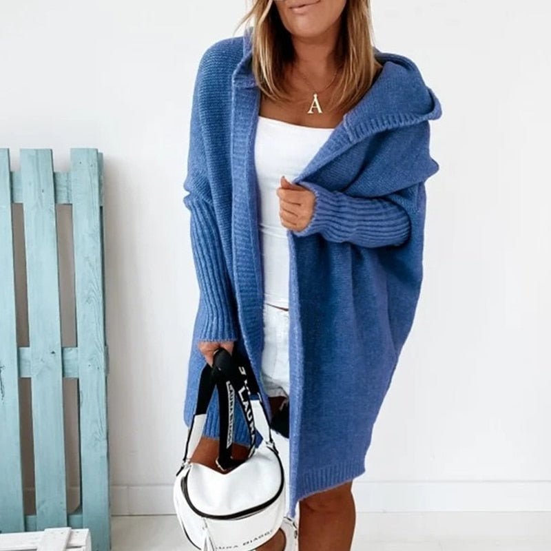 Kuscheliger Damen Cardigan Mit Kapuze
