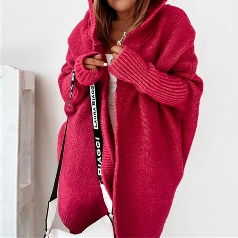 Kuscheliger Damen Cardigan Mit Kapuze