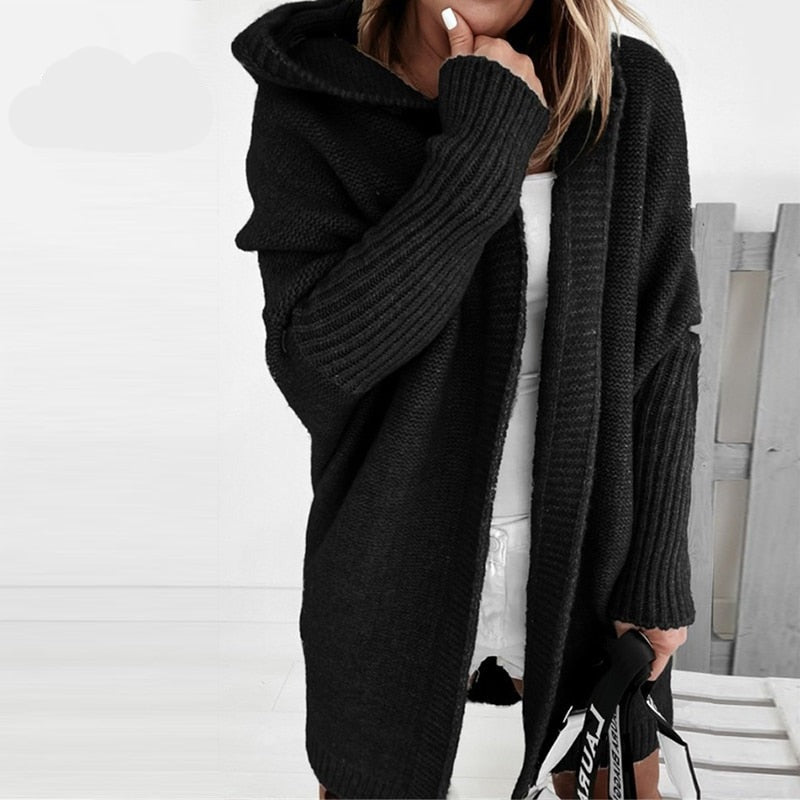 Kuscheliger Damen Cardigan Mit Kapuze