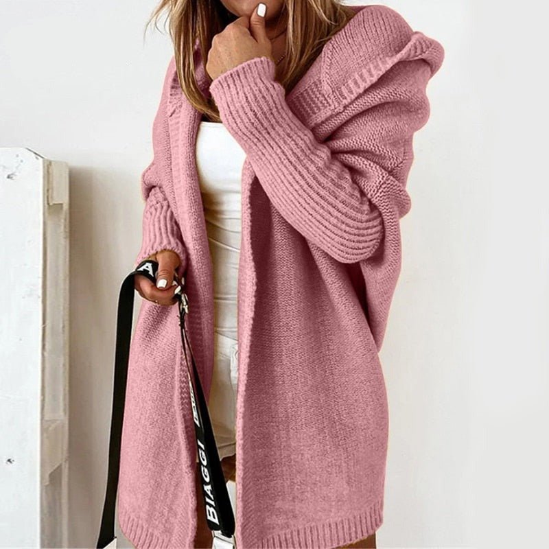 Kuscheliger Damen Cardigan Mit Kapuze