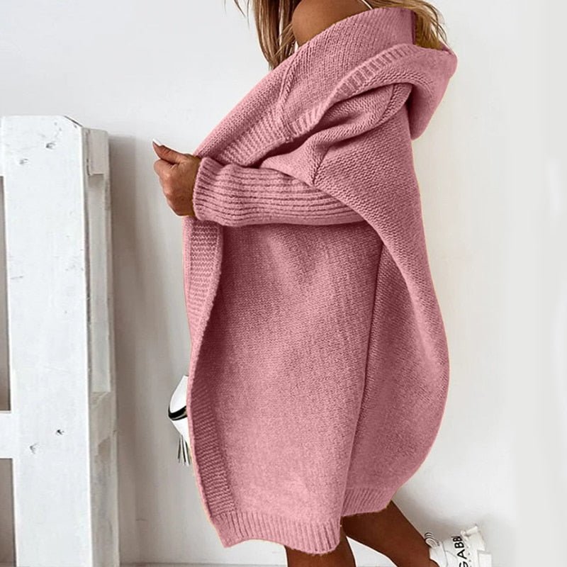 Kuscheliger Damen Cardigan Mit Kapuze
