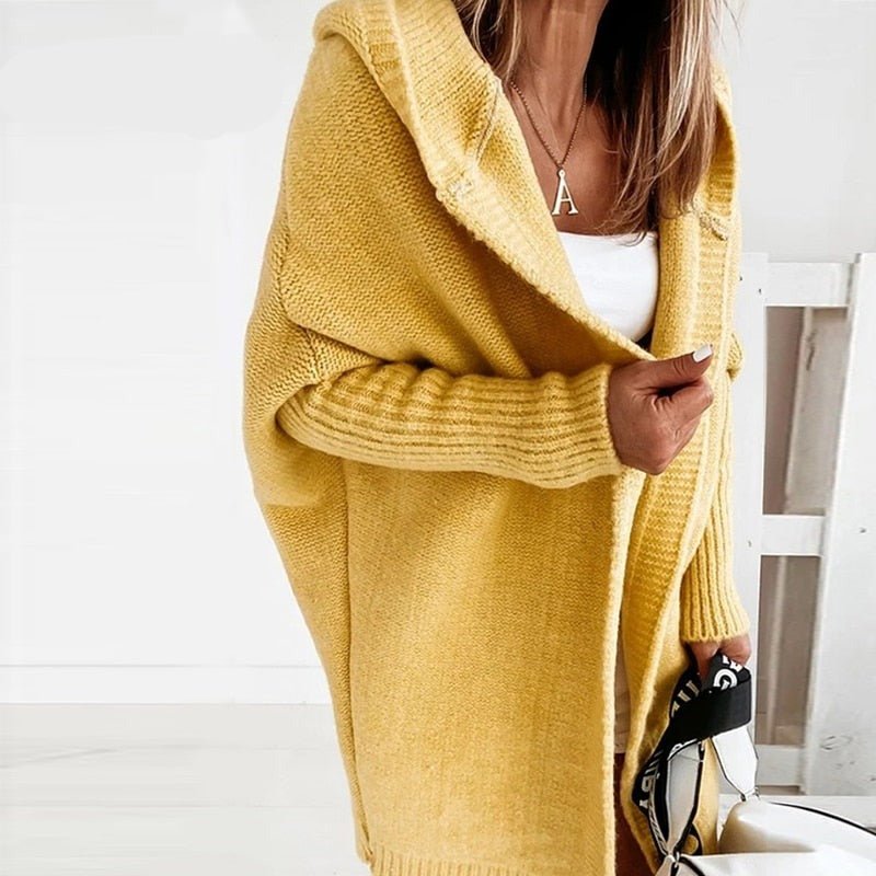Kuscheliger Damen Cardigan Mit Kapuze
