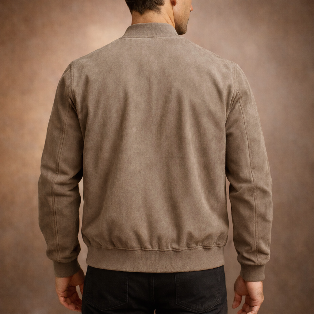 Herren Bomberjacke in Wildleder-Optik