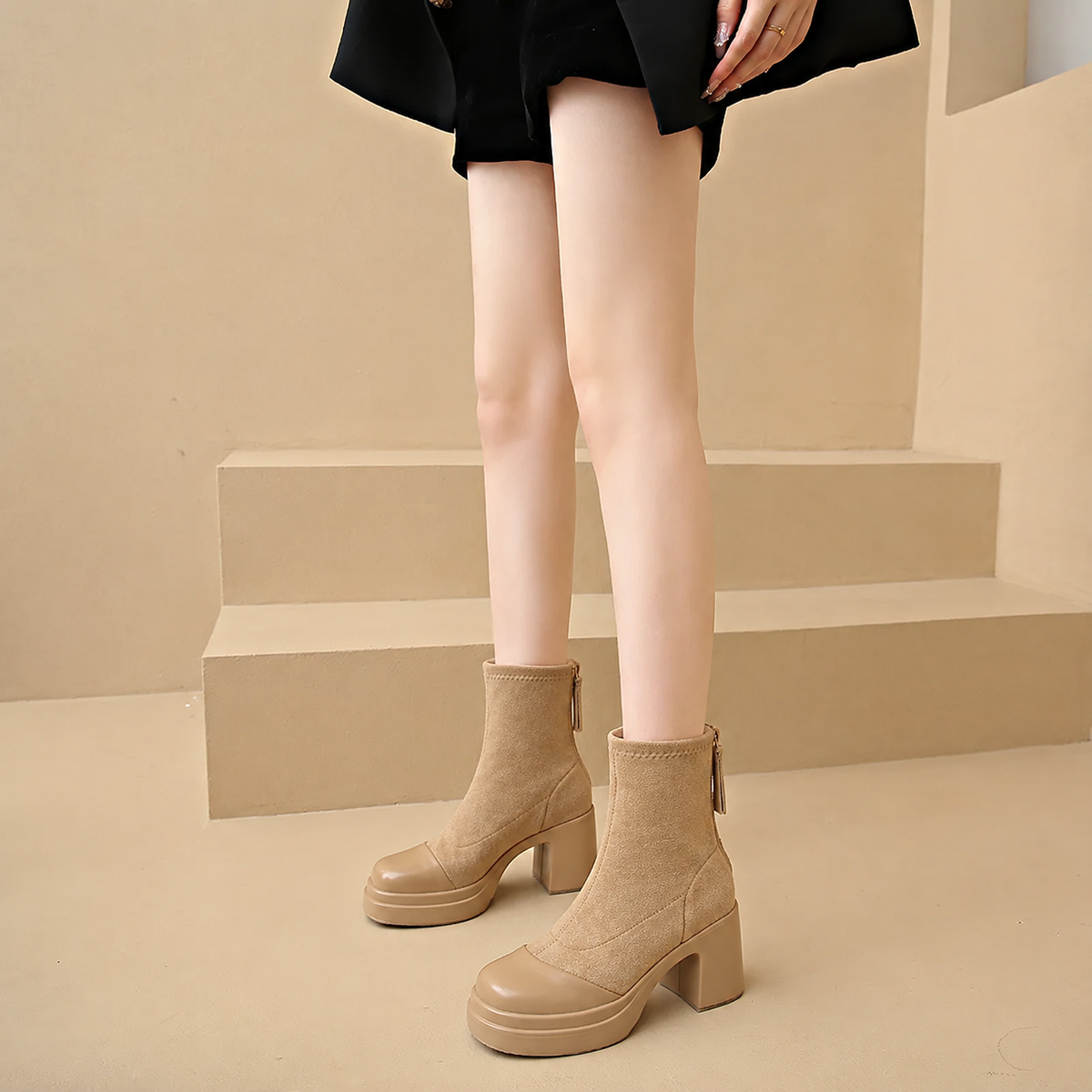 Bequeme Damen Stiefel mit weicher Sohle