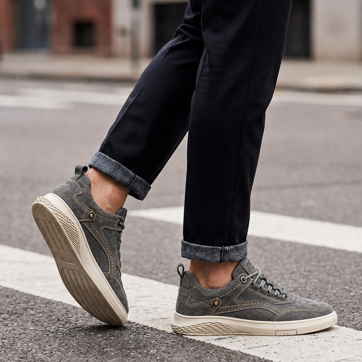 Retro-Sneaker in weicher Wildleder-Optik für den Alltag