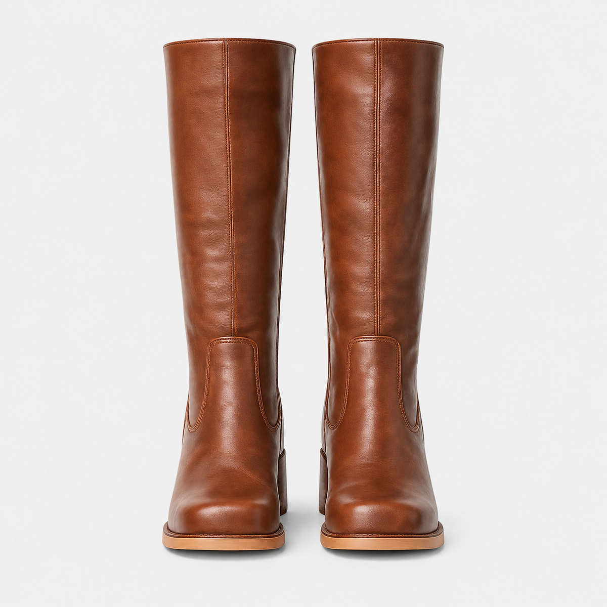 Elegante Hohe Lederstiefel mit Schmaler Silhouette