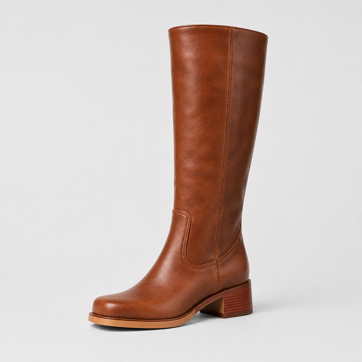 Elegante Hohe Lederstiefel mit Schmaler Silhouette
