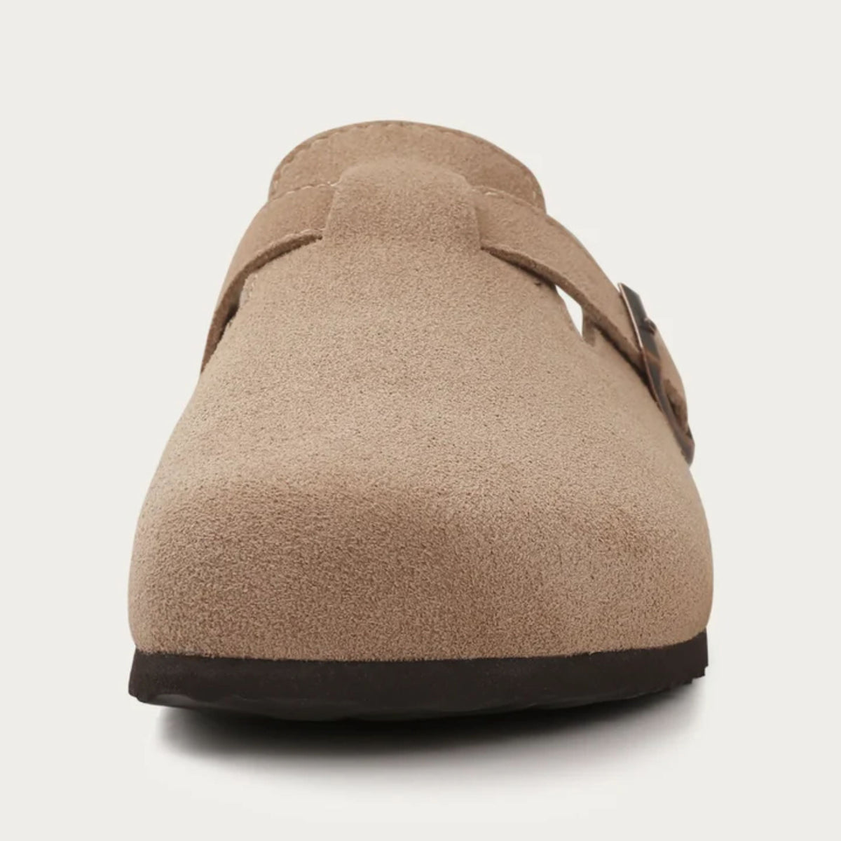 Herren Slipper-Clogs aus Wildleder mit Schnallendetail