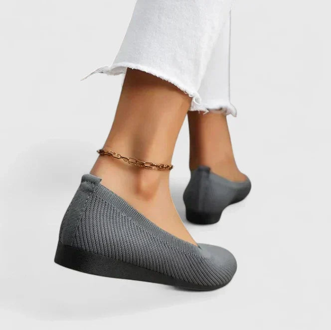 Orthopädische Slipper Damen mit Gummizug und rutschfester Sohle
