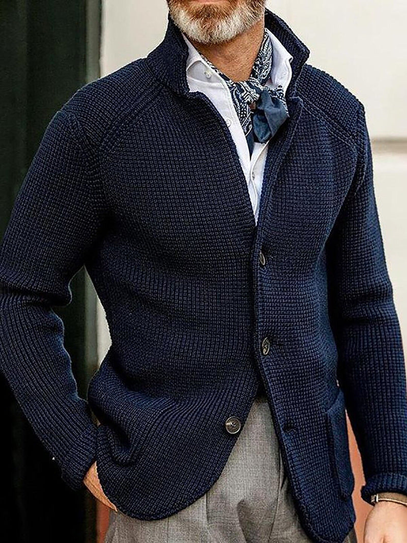 Eleganter Herren Strickcardigan Mit Knopfleiste