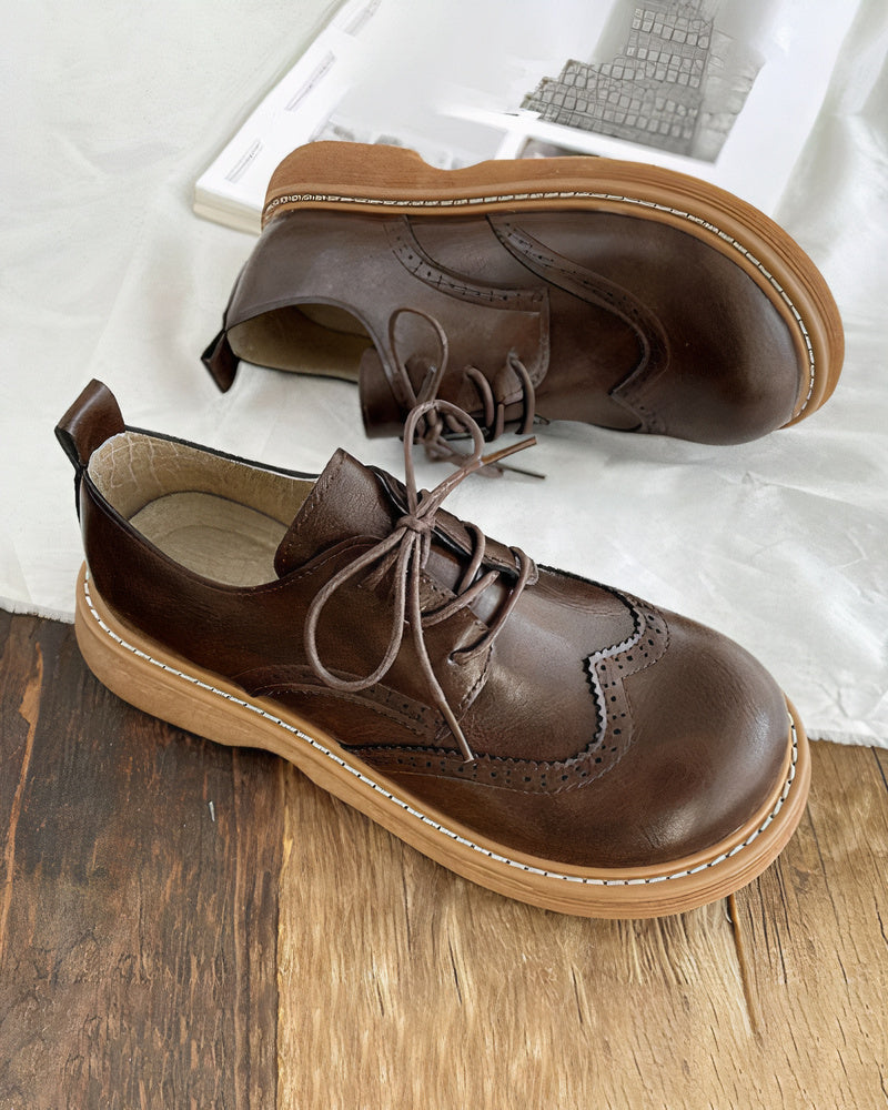 Retro Schnürschuhe Für Damen Im Oxford Design