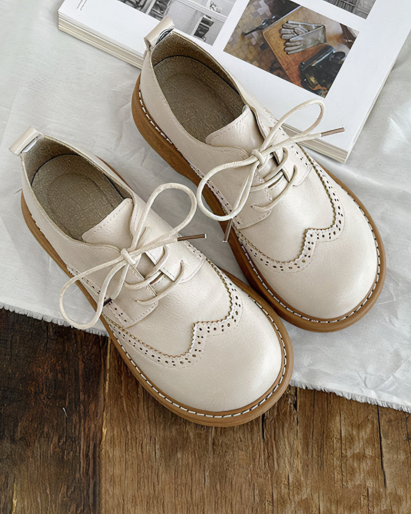 Klassische Damen Oxford Schnürschuhe Im Retro Stil