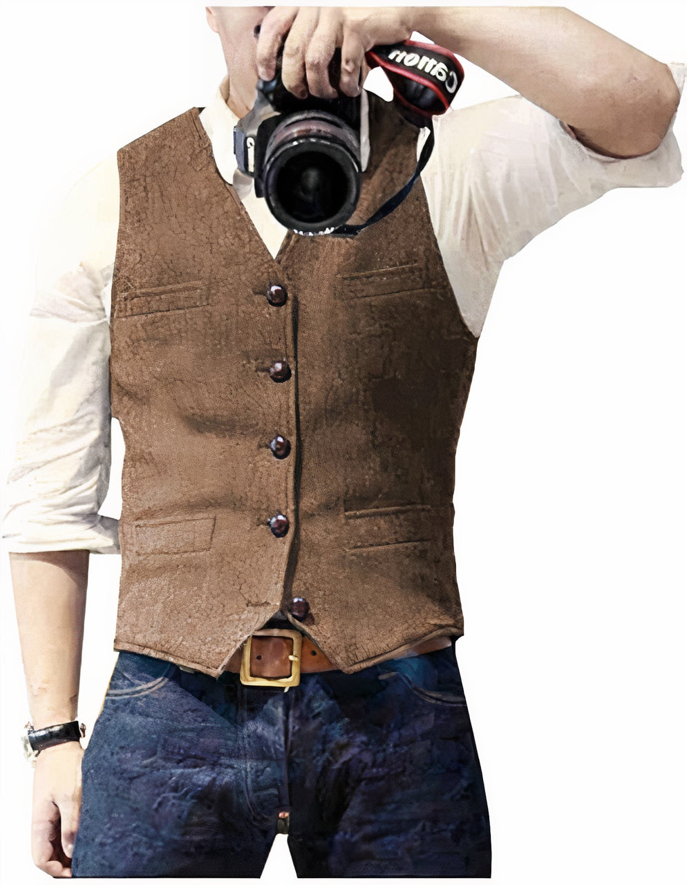 Herren Strickweste Im Gilet Stil