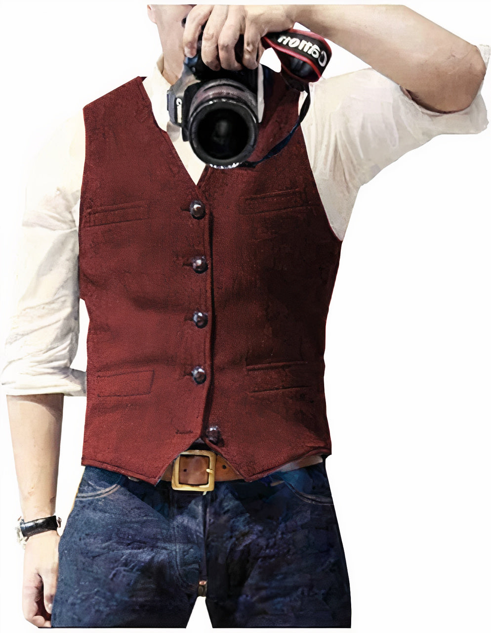 Herren Strickweste Im Gilet Stil