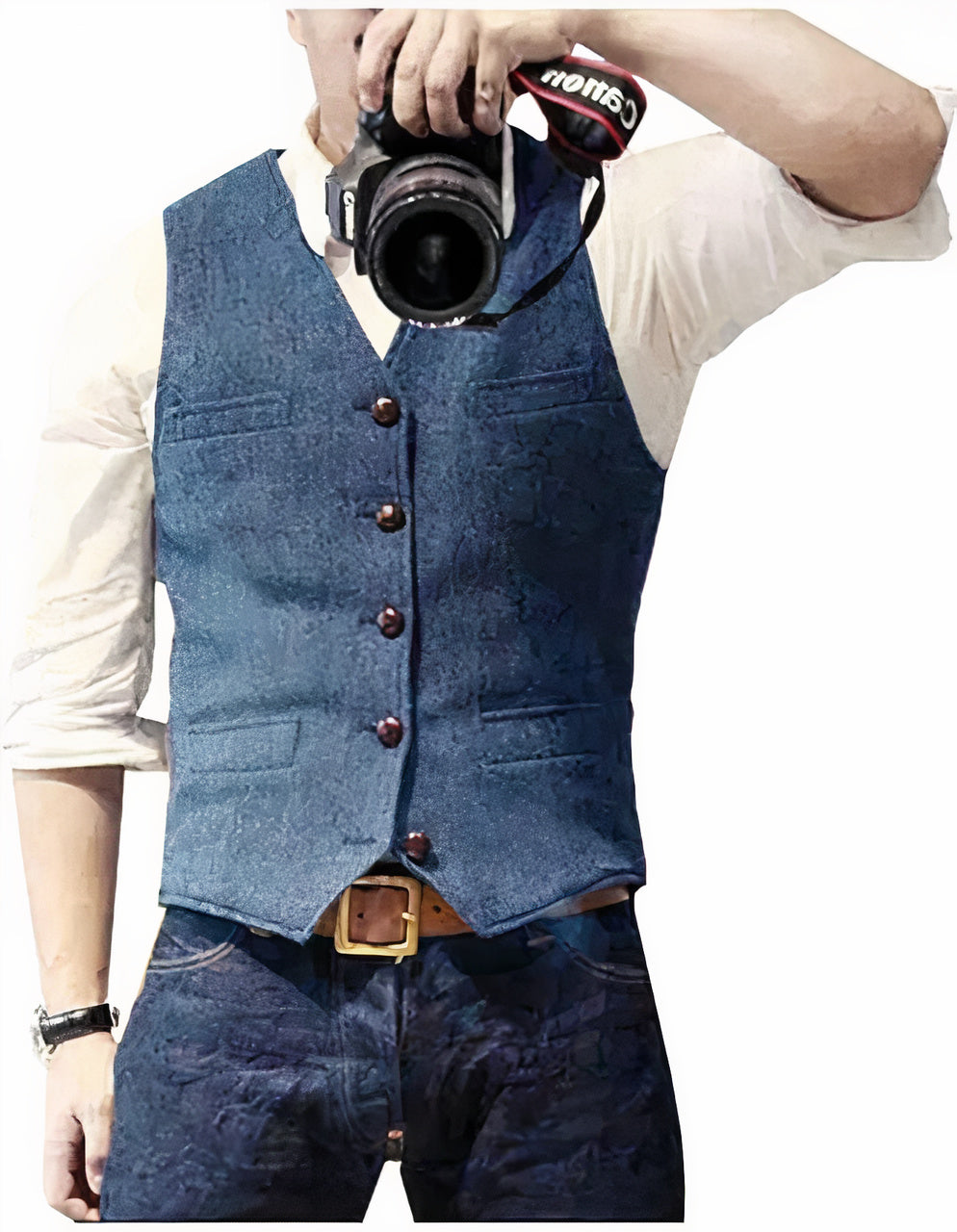 Herren Strickweste Im Gilet Stil