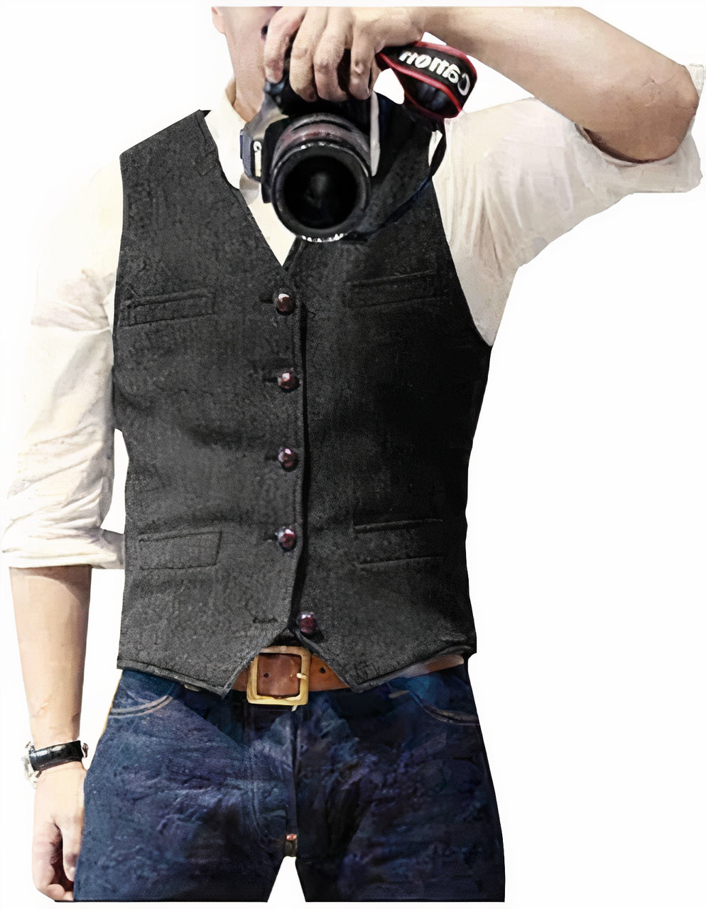 Herren Strickweste Im Gilet Stil