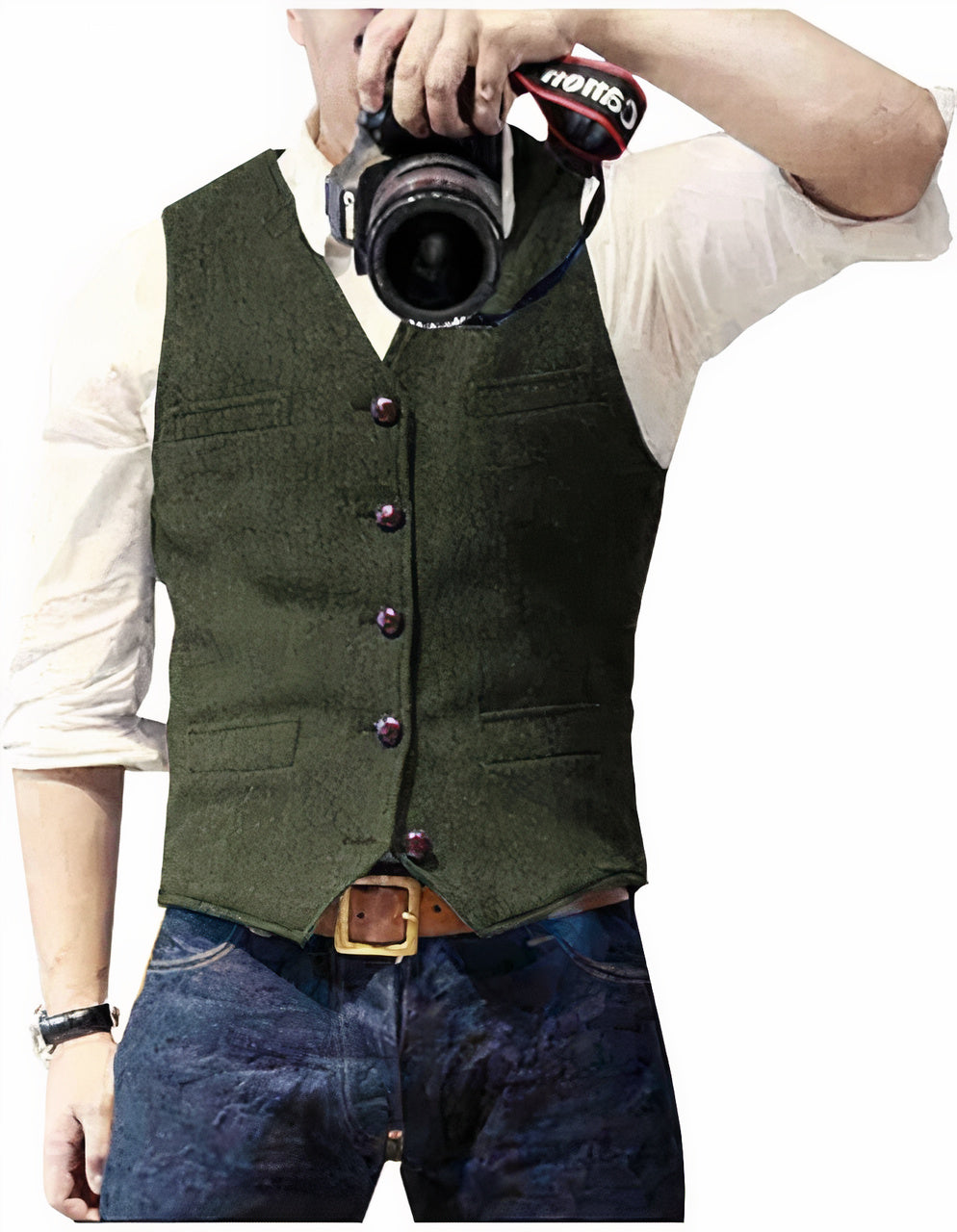 Herren Strickweste Im Gilet Stil