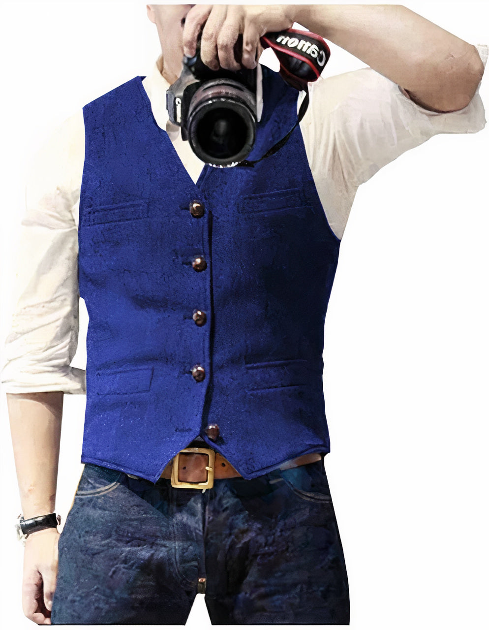 Herren Strickweste Im Gilet Stil